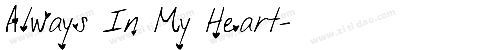 Always In My Heart字体转换